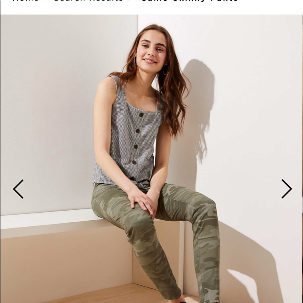 Loft Camo Skinny Pants Size 12